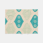 Vintages geometrisches Muster Fleecedecke (Vorderseite (Horizontal))