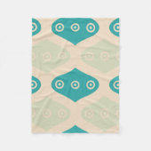 Vintages geometrisches Muster Fleecedecke (Vorderseite)