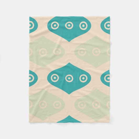 Vintages geometrisches Muster Fleecedecke (Vorderseite)
