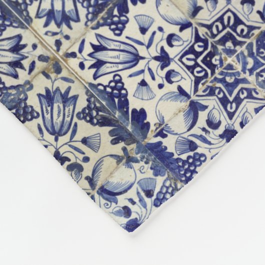 Vintages geometrisches Muster Fleecedecke (Ecke)