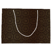 Vintages geometrisches Muster für Männer Große Geschenktüte (Rückseite)