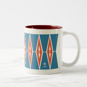 Vintages geometrisches Muster für Nordic Style Zweifarbige Tasse