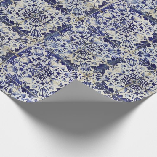 Vintages geometrisches Muster Geschenkpapier (Ecke)