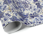 Vintages geometrisches Muster Geschenkpapier (Rolleneckpunkt)