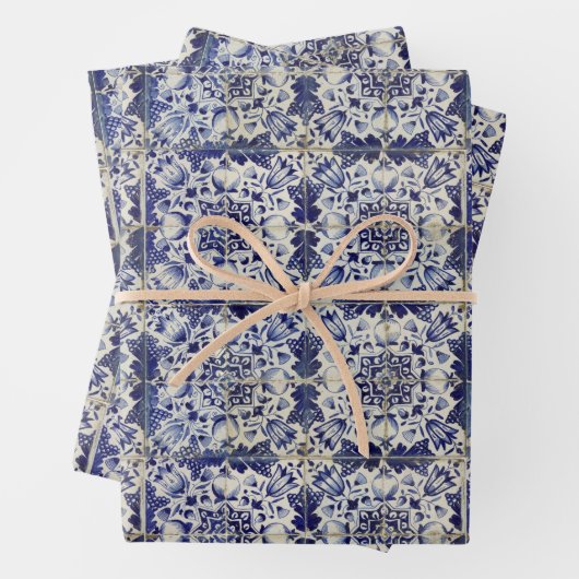 Vintages geometrisches Muster Geschenkpapier Set (Beispiel)