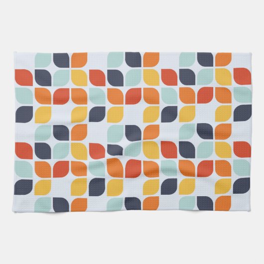 Vintages geometrisches Muster Geschirrtuch (Horizontal)