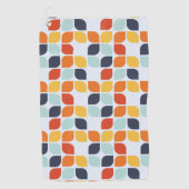 Vintages geometrisches Muster Golfhandtuch (Vorderseite)
