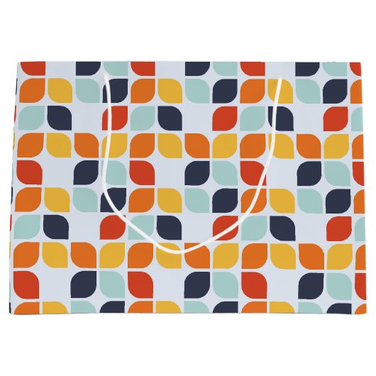 Vintages geometrisches Muster Große Geschenktüte (Vorderseite)
