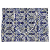 Vintages geometrisches Muster Große Geschenktüte (Vorderseite)