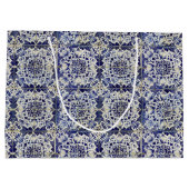 Vintages geometrisches Muster Große Geschenktüte (Rückseite)