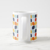 Vintages geometrisches Muster Jumbo-Tasse (Rückseite)