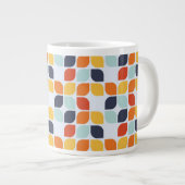 Vintages geometrisches Muster Jumbo-Tasse (Vorderseite Rechts)