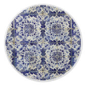 Vintages geometrisches Muster Keramikknauf (Vorderseite)