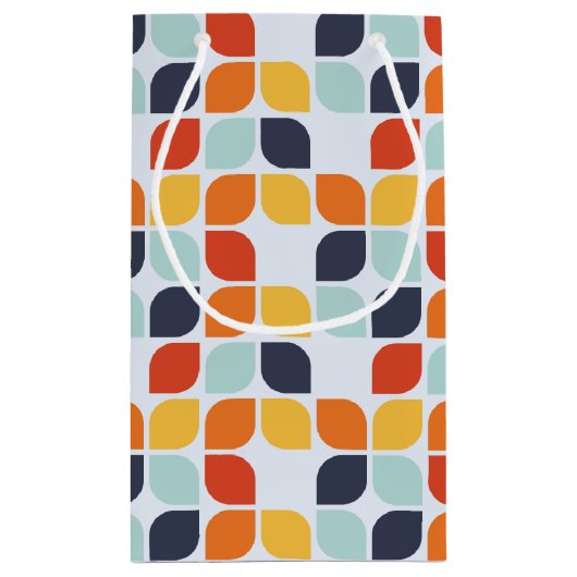 Vintages geometrisches Muster Kleine Geschenktüte (Rückseite)