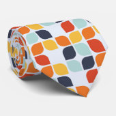 Vintages geometrisches Muster Krawatte (Gerollt)