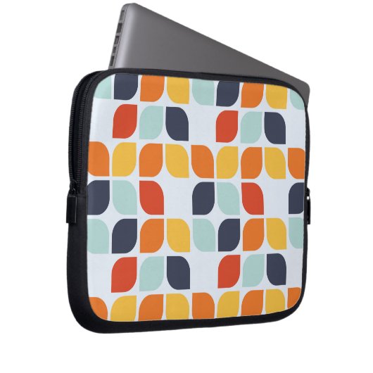 Vintages geometrisches Muster Laptopschutzhülle (Vorne Rechts)