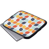 Vintages geometrisches Muster Laptopschutzhülle (Vorne Knopf)