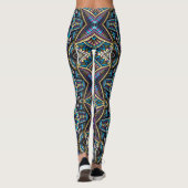 Vintages geometrisches Muster Leggings (Rückseite)