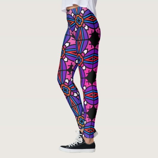 Vintages geometrisches Muster Leggings (Links)