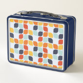 Vintages geometrisches Muster Metall Brotdose (Rückseite)