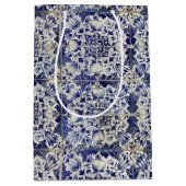 Vintages geometrisches Muster Mittlere Geschenktüte (Vorderseite)