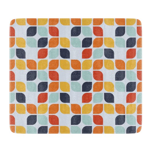 Vintages geometrisches Muster Schneidebrett (Vorderseite)