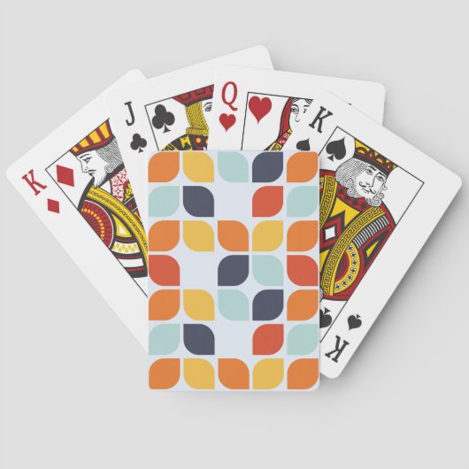 Vintages geometrisches Muster Spielkarten (Rückseite)