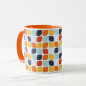 Vintages geometrisches Muster Tasse (Vorderseite Links)