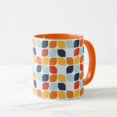 Vintages geometrisches Muster Tasse (VorderseiteRechts)