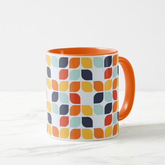 Vintages geometrisches Muster Tasse (VorderseiteRechts)