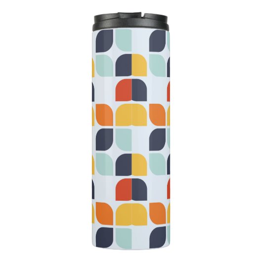 Vintages geometrisches Muster Thermosbecher (Rückseite)