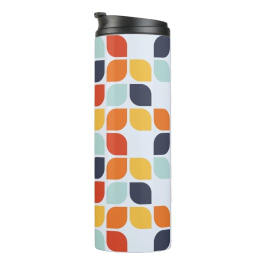 Vintages geometrisches Muster Thermosbecher (Nach rechts gedreht)