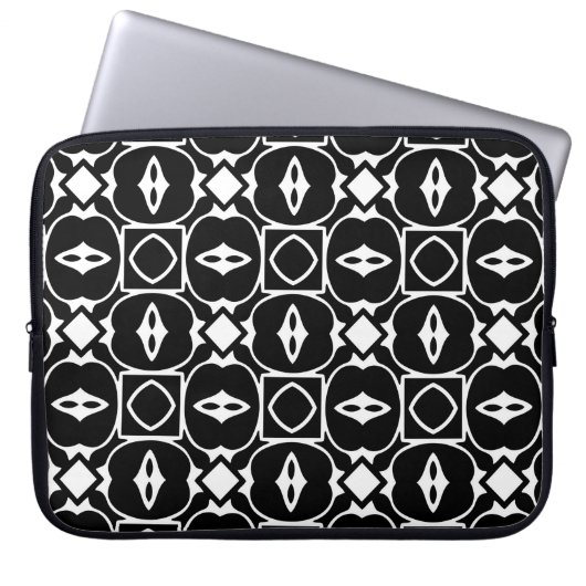 Vintages geometrisches Muster. Wiederholelemente Laptopschutzhülle (Vorderseite)