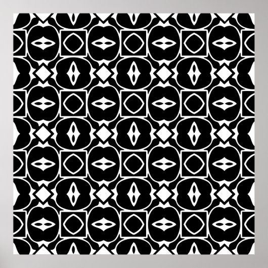 Vintages geometrisches Muster. Wiederholelemente Poster (Vorne)