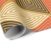 Vintages geometrisches nahtloses Muster mit Würfel Geschenkpapier (Rolleneckpunkt)