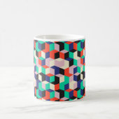 Vintages geometrisches, rautenförmiges Muster. Kaffeetasse (Mittel)