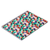 Vintages geometrisches, rautenförmiges Muster. Notizblock (Linke Seite)