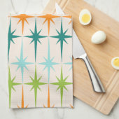 Vintages geometrisches Sternexplosion-Küchen-Tuch Küchentuch (Viertel Falte)