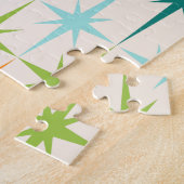 Vintages geometrisches Sternexplosion-Puzzlespiel Puzzle (Seite)