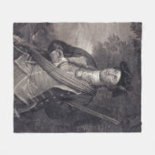 Vintages George- Washingtonporträt Fleecedecke (Vorderseite (Horizontal))