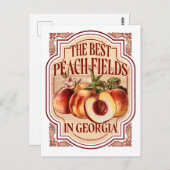 Vintages Georgia Peach Fields Postkarte (Vorne/Hinten)