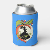 Vintages Georgia Peach Silhouette Südliche Glocke Dosenkühler (Kanne Vorderseite)