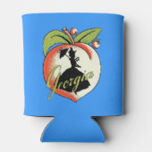 Vintages Georgia Peach Silhouette Südliche Glocke Dosenkühler (Rückseite)