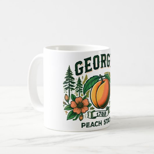 Vintages Georgien Kaffeetasse (Vorderseite Links)