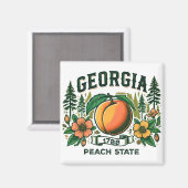 Vintages Georgien Magnet (Vorderseite/Rückseite)