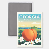 Vintages Georgien Magnet (Vorderseite/Rückseite)