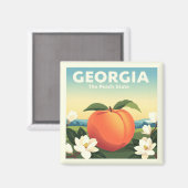 Vintages Georgien Magnet (Vorderseite/Rückseite)