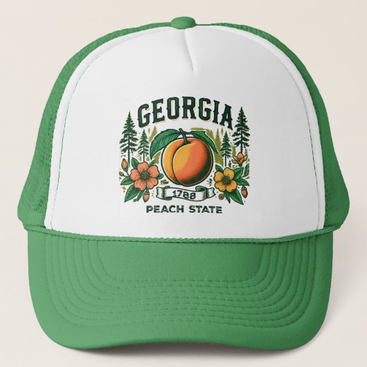 Vintages Georgien Truckerkappe (Vorderseite)