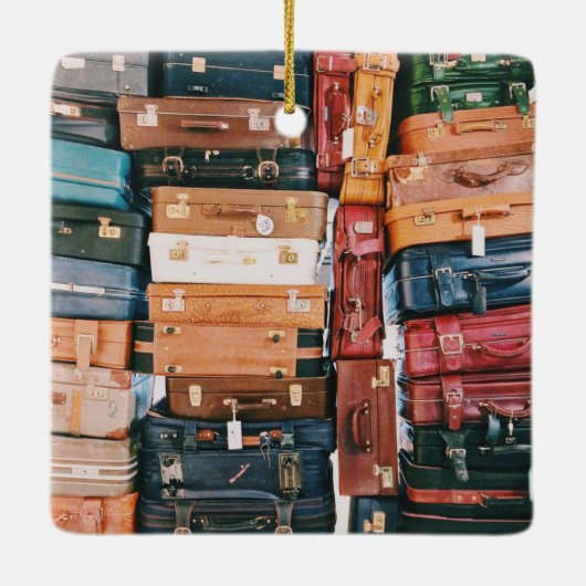 Vintages Gepäck Keramikornament (Rückseite)