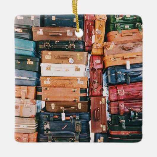 Vintages Gepäck Keramikornament (Vorderseite)